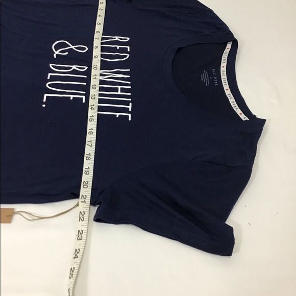 RAE DUNN RED WHITE & BLUE Tye-Dye Short Pajama Set - Picture 9 of 11